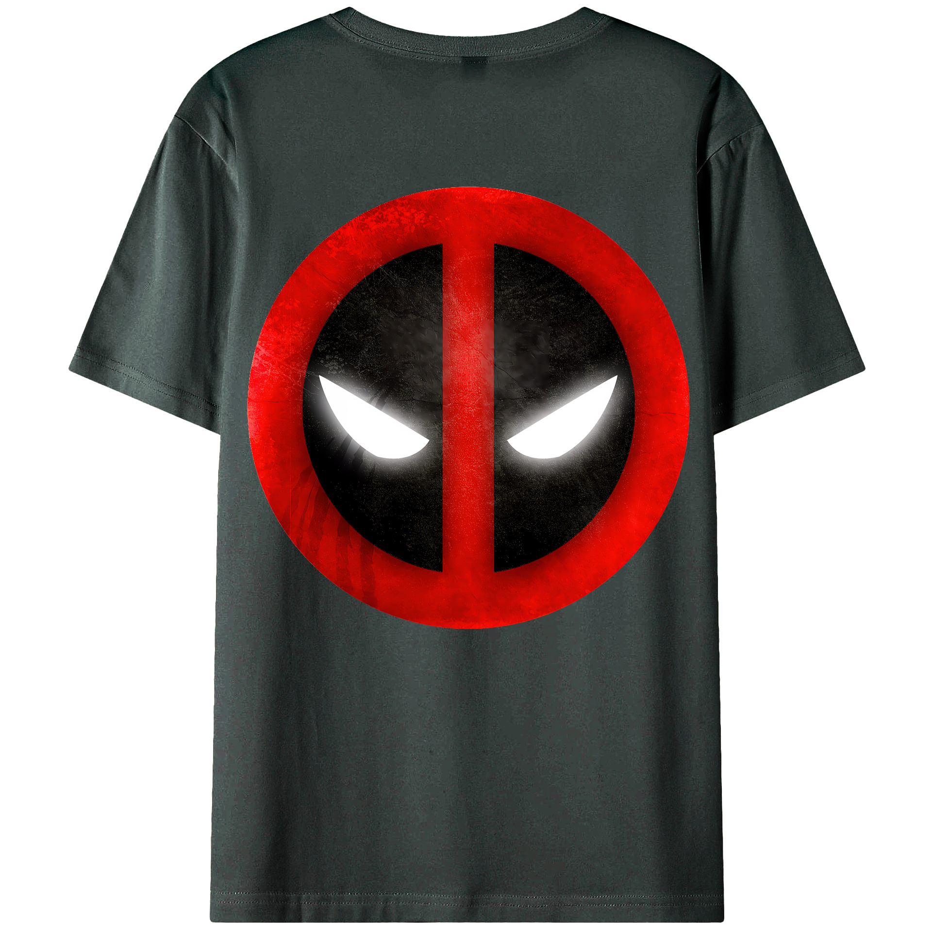 （画像用） Deadpool デッドプール 綿100％ メンズ半袖Tシャツ（バックプリント） 通気性
